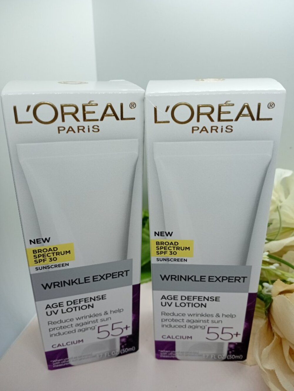 Loreal Paris Wrinkle Expert Age Defying Lotion Age 55+ SPF 30 Set of 2 New